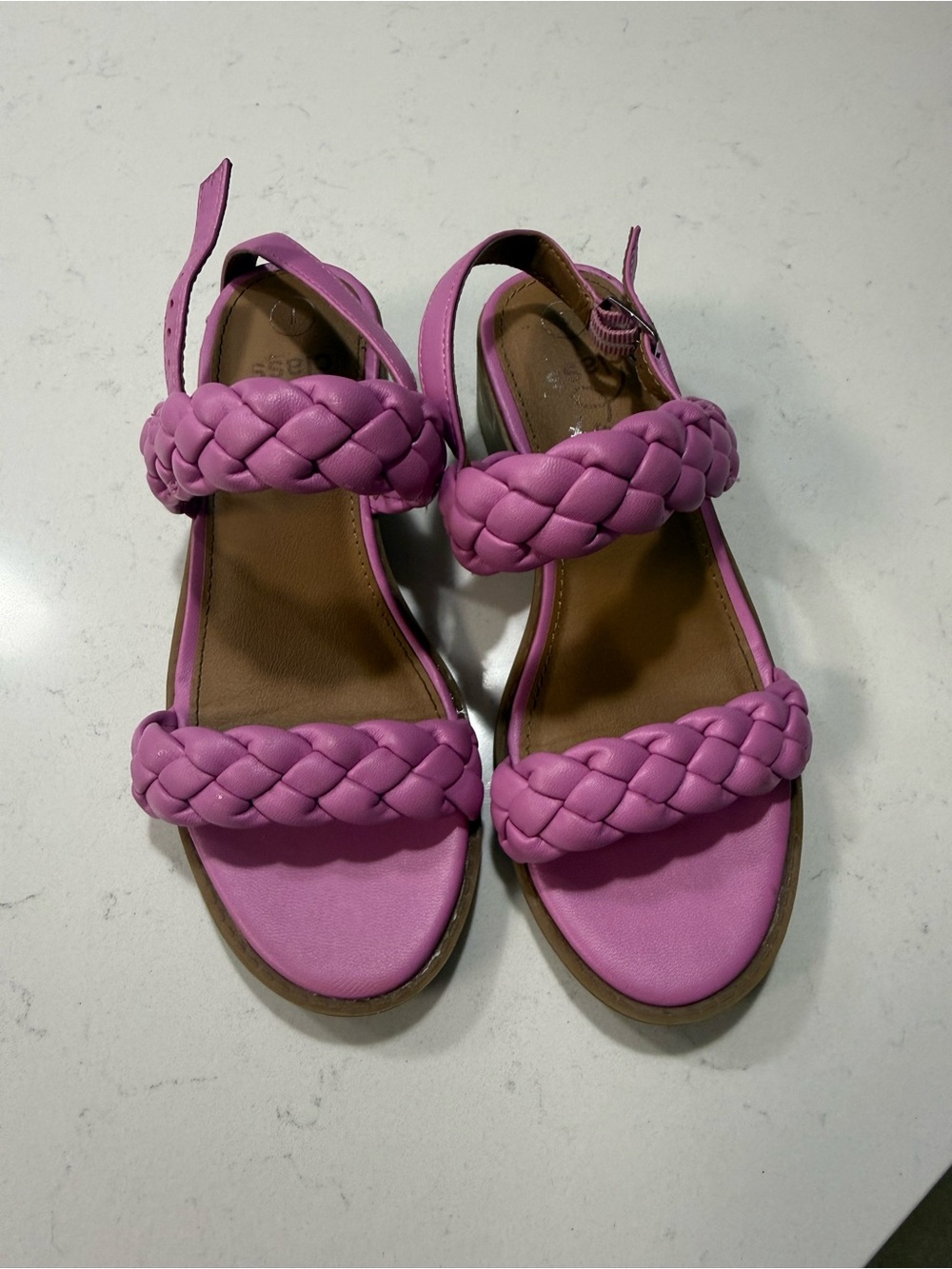 Art Class Girls Pink Braided Sandals – Size 1 🌸
